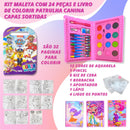 Kit De Pintura Infantil Patrulha Canina C/ Maleta 24 Peças
