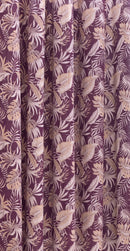 Cortina De Malha Estampada 2,00 Metros Floral Vinho
