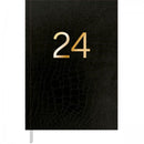 Agenda Executiva Croco Costurada Diária 14,5 X 20,5 Cm 2024