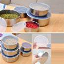 Conjunto de Potes Tijelas Inox com tampa 5 Peças