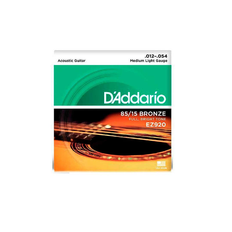 Cordas Para Violão Aço D Addario Bronze 85/15 Ez920 .012-.054