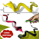 Kit 4 Cobra Realista Grande Brinquedo Borracha Pegadinha