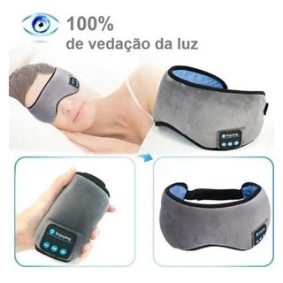 Máscara de Dormir Tapa Olho Musical com Som Bluetooth