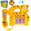 Telefone Musical Infantil Animal Girafa Brinquedo Educativo