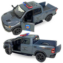 Carrinho De Ferro Miniatura Caminhonete Pick-up Da Policia