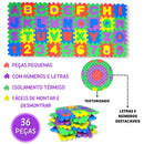 Tapete Eva Infantil Letras Números Tatame Didático Alfabeto