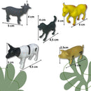 Kit Animais Da Fazenda Fazendinha De Brinquedo Borracha Vaca