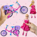 Boneca Com Bicicleta Ciclista Articulada Musical Anda E Luz