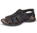 Sandália Papete Masculina De Couro Preto 980