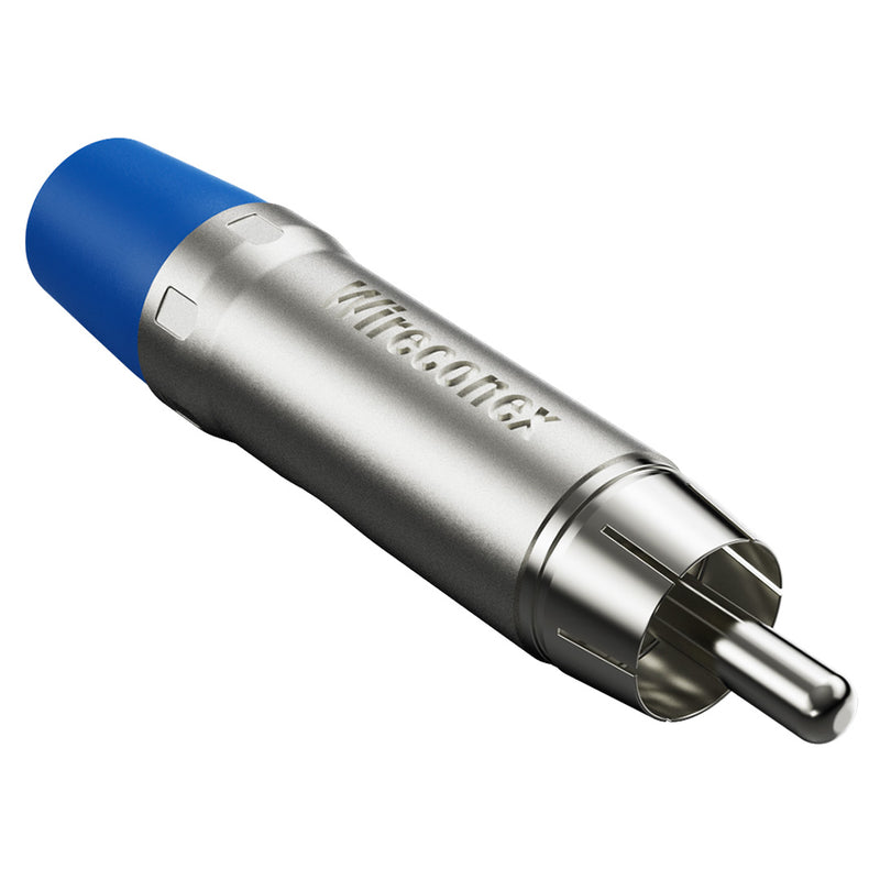 Plug Rca Macho Nickel Plt Wc 1212 Ml Bl Ni Azul Wireconex 10 Unidades