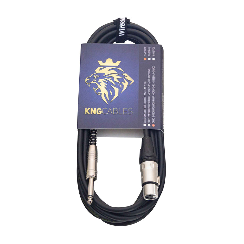 Cabo Para Microfone Desbalanceado Xlr P10 7 Metros Mcd-07 Kng Wireconex