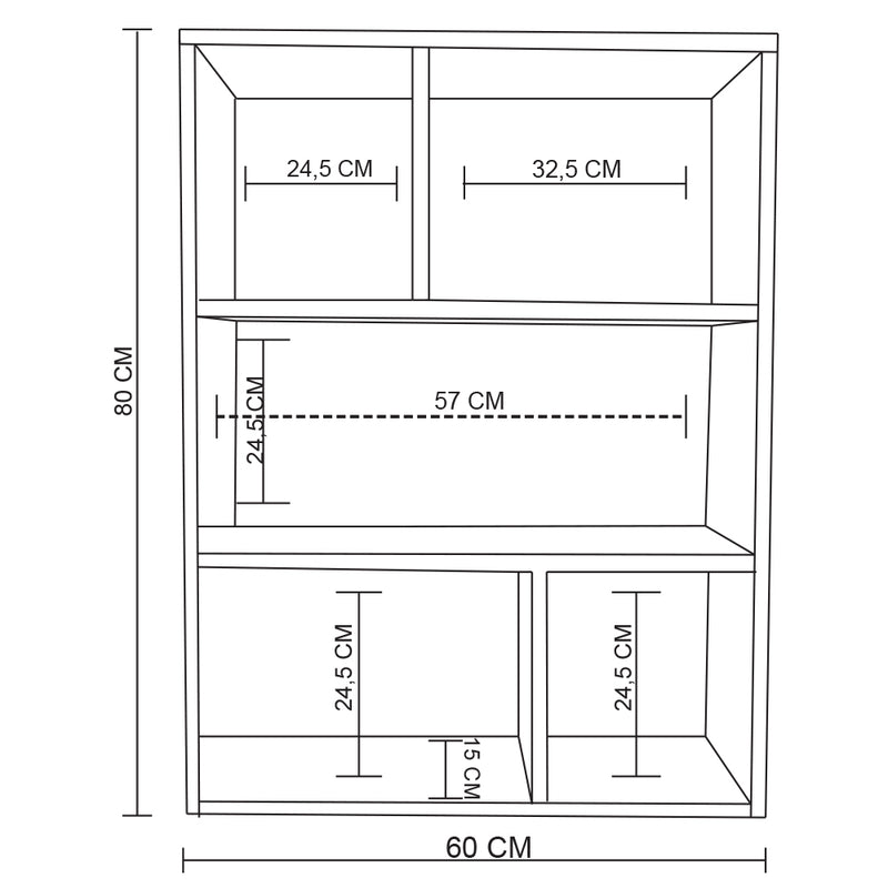 Estante De Parede Multiuso Decoração Livros Natural Em Mdf