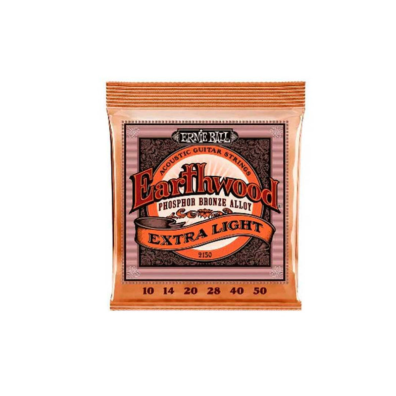 Encordoamento P/violão Aço Earthwood Extra Leve Phosphor Bronze Ernie Ball 010"-050" P02150