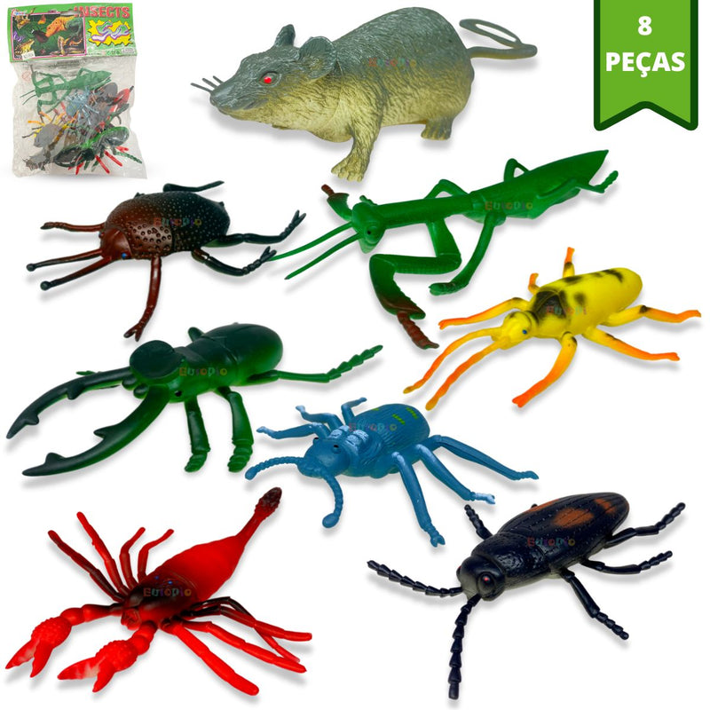 Insetos De Brinquedo Susto Pegadinha Barata Escorpião Aranha