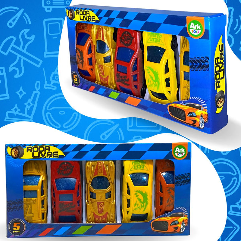 Carrinhos De Brinquedo Coleção Kit 5un Mini Carros Infantil