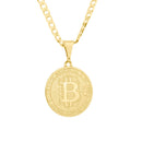 Corrente Grumet Fecho Gaveta 2,5mm - 6g - 70 Cm + Pingente Bitcoin Especial Pequeno - 2,0 X 2,0 Cm