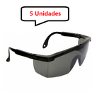 Kit 5 óculos Fume Proteção Segurança Epi Envio Rápido 24hrs - UN / 5