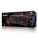 Kit Teclado e Mouse C3 Tech Gamer USB LED Vermelho - GK-20BK