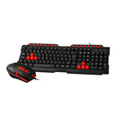 Kit Teclado e Mouse C3 Tech Gamer USB LED Vermelho - GK-20BK