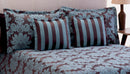 Cobre Leito King Jacquard 05 Pçs Azul