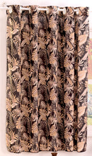 Cortina De Malha Estampada 2,00 Metros Floral Preto