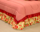Kit Colcha Edredon Florença Casal Queen 05 Pçs Rose