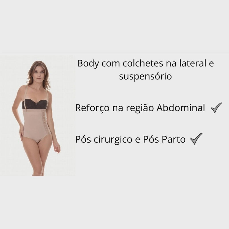 Cinta Pos Cirurgica Estilo Body Com Reforço Abdominal M Chocolate 60608 New Form