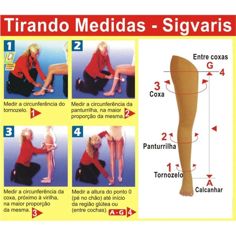 Meia De Compressao Meia Coxa 7/8 Sigvaris 20-30 - 862 Premium Pe Aberto Natural M2 (u/o)