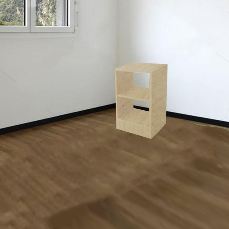 Mesa De Cabeceira Sem Gaveta Natural Em Mdf