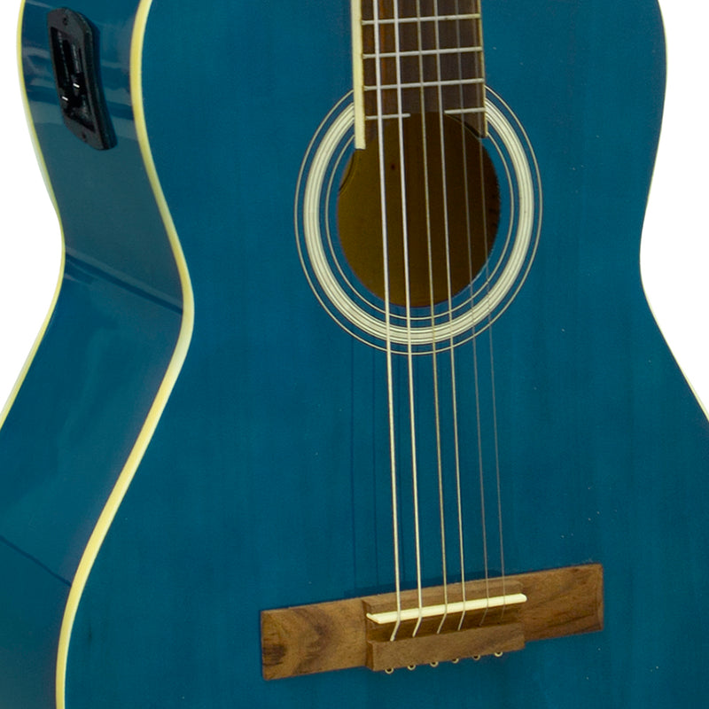 Violão Eletroacústico De Aço Tcg 390 A Eq Azul Thomaz