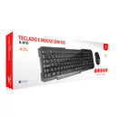 Kit Teclado e Mouse C3 Tech Wireless Preto K-W10BK