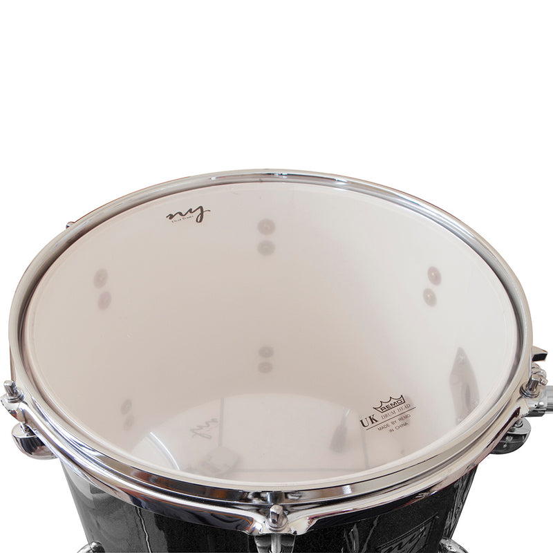 Bateria Acústica 2t Pr Sp Silver Sparkle Prata Com Banco Ny F1rst