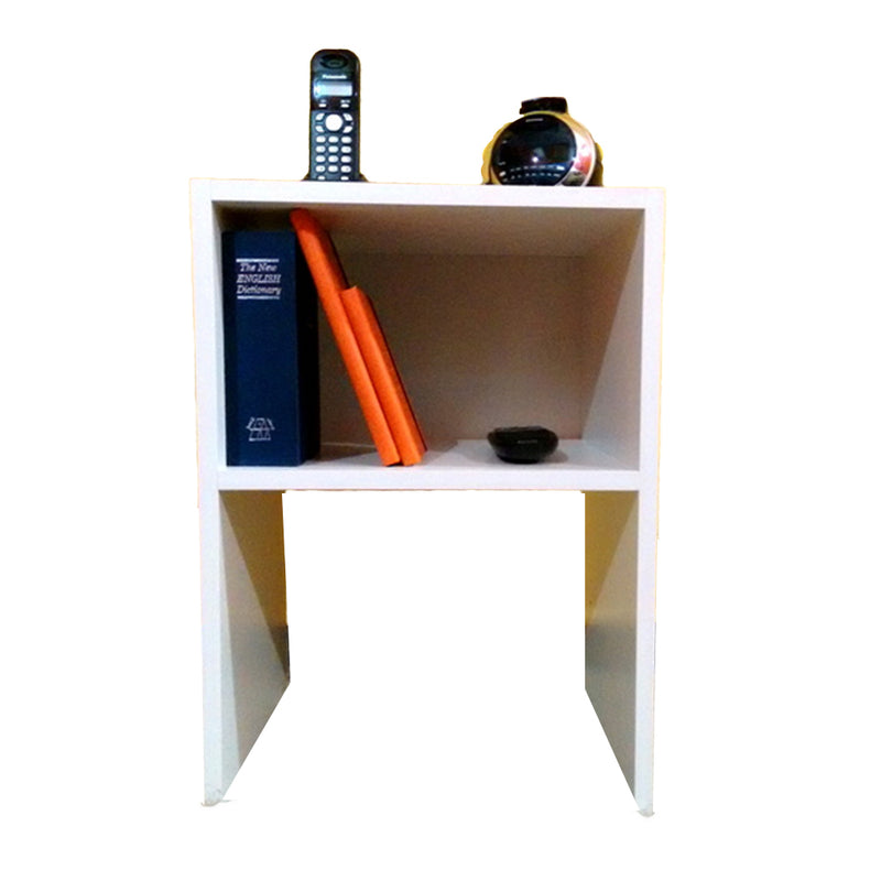 Mesa De Cabeceira Simples Branco Em Mdf