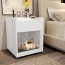 Mesa De Cabeceira/cama Pet Branco Em Mdf