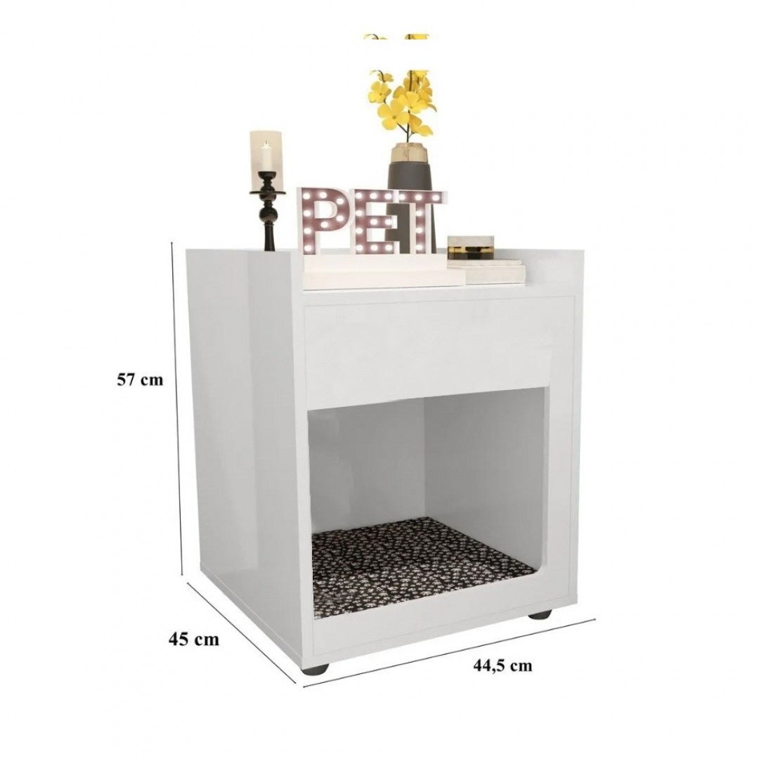 Mesa De Cabeceira/cama Pet Natural Em Mdf
