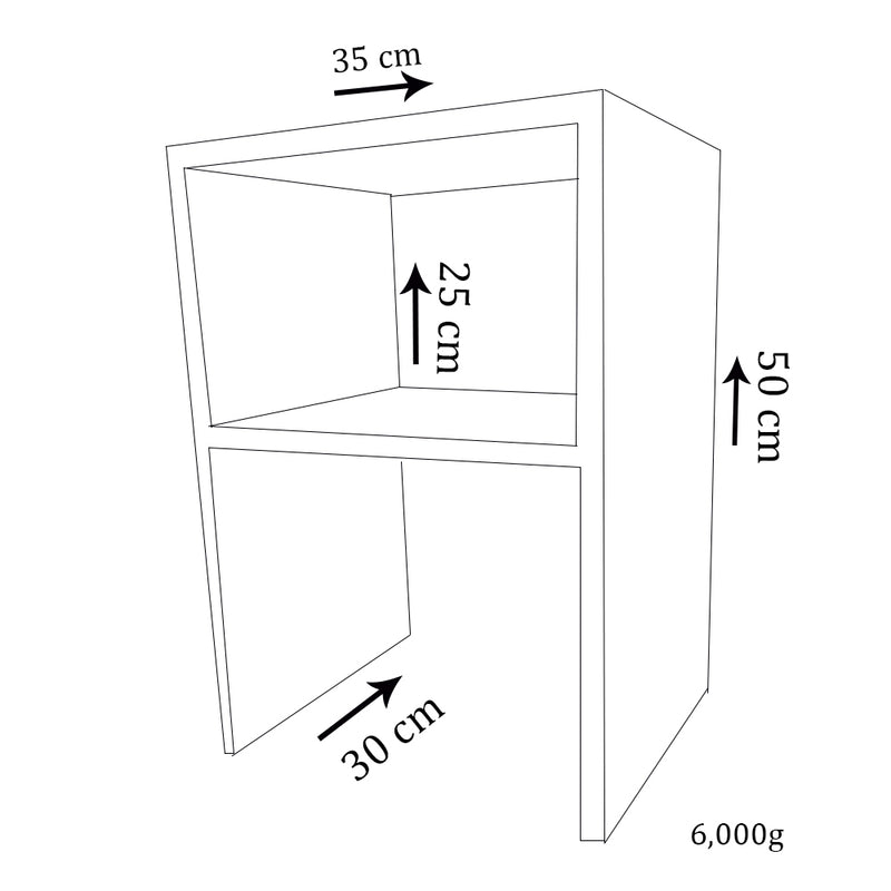 Mesa De Cabeceira Simples Madeirado Em Mdf