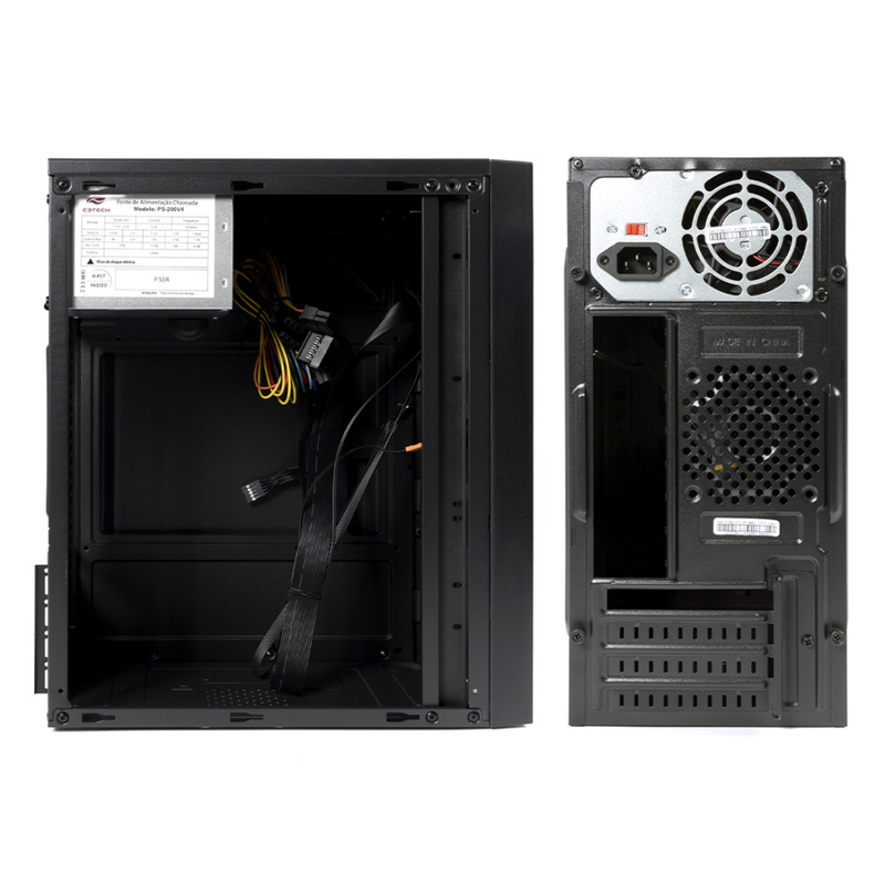 Gabinete C3 Tech MICRO-ATX MT-26BK com Fonte 200W MT-26BK