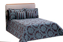 Cobre Leito King Jacquard 05 Pçs Azul