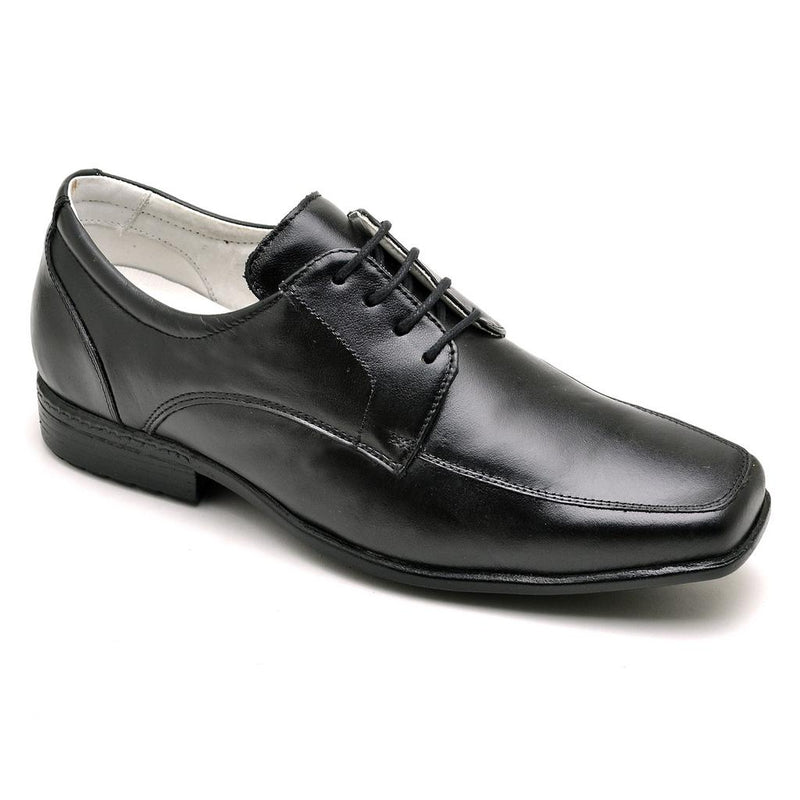 Sapato Casual Conforto Couro Preto 020