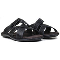 Chinelo Masculino De Couro Preto 5001