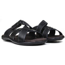 Chinelo Masculino De Couro Preto 5001