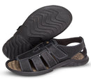 Sandália Papete Masculina De Couro Preto 980