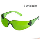 Kit 2 óculos Segurança Epi Croma Verde Proteção Trabalho - UN / 2