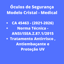 Kit 5 óculos Proteção Epi Segurança Panda Incolor Sobrepor - UN / 5