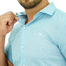 Camisa Slim Linho Com Detalhes Plus Size