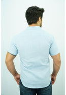 Camisa Slim Linho Com Detalhes Plus Size