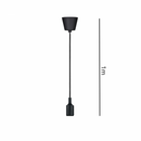Candeeiro Suspenso Preto Silicone Loja Bar Cafeteria E27