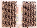 Cortina De Malha Estampada 2,00 Metros Floral Preto