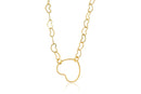 Pulseira De Corrente De Corações Folheado Em Ouro 18k