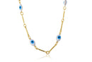 Pulseira Folheada Em Ouro Com Olho Grego Folheado Em Ouro 18k
